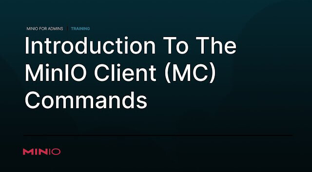 MinIO Client (MC) Commands